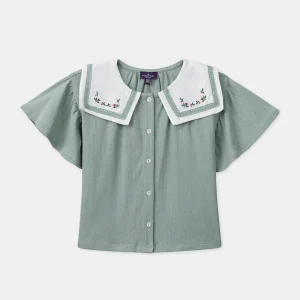 Chemisier à grand col marin