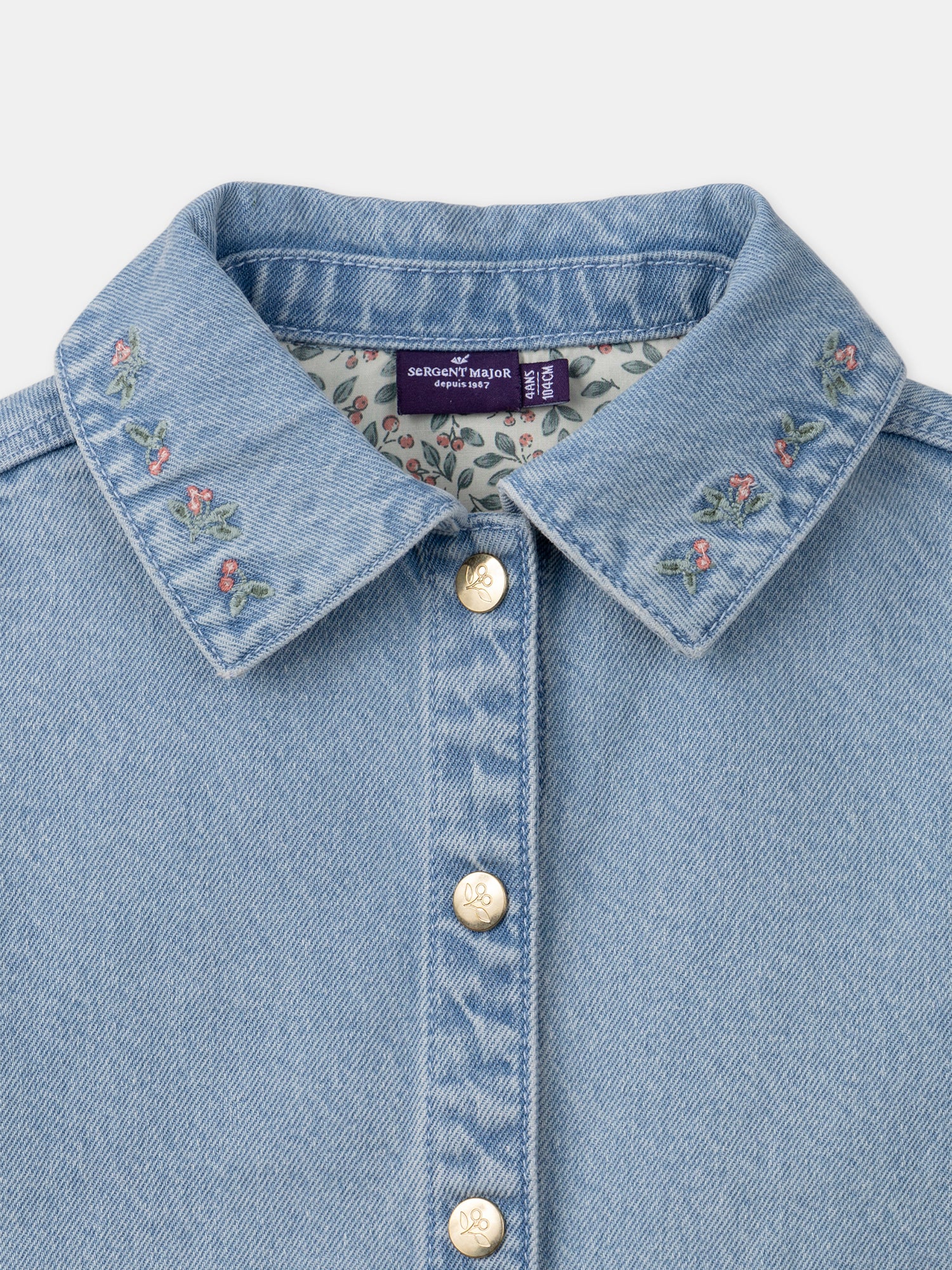 Veste en jean brodée « M » dans le dos – Image 3