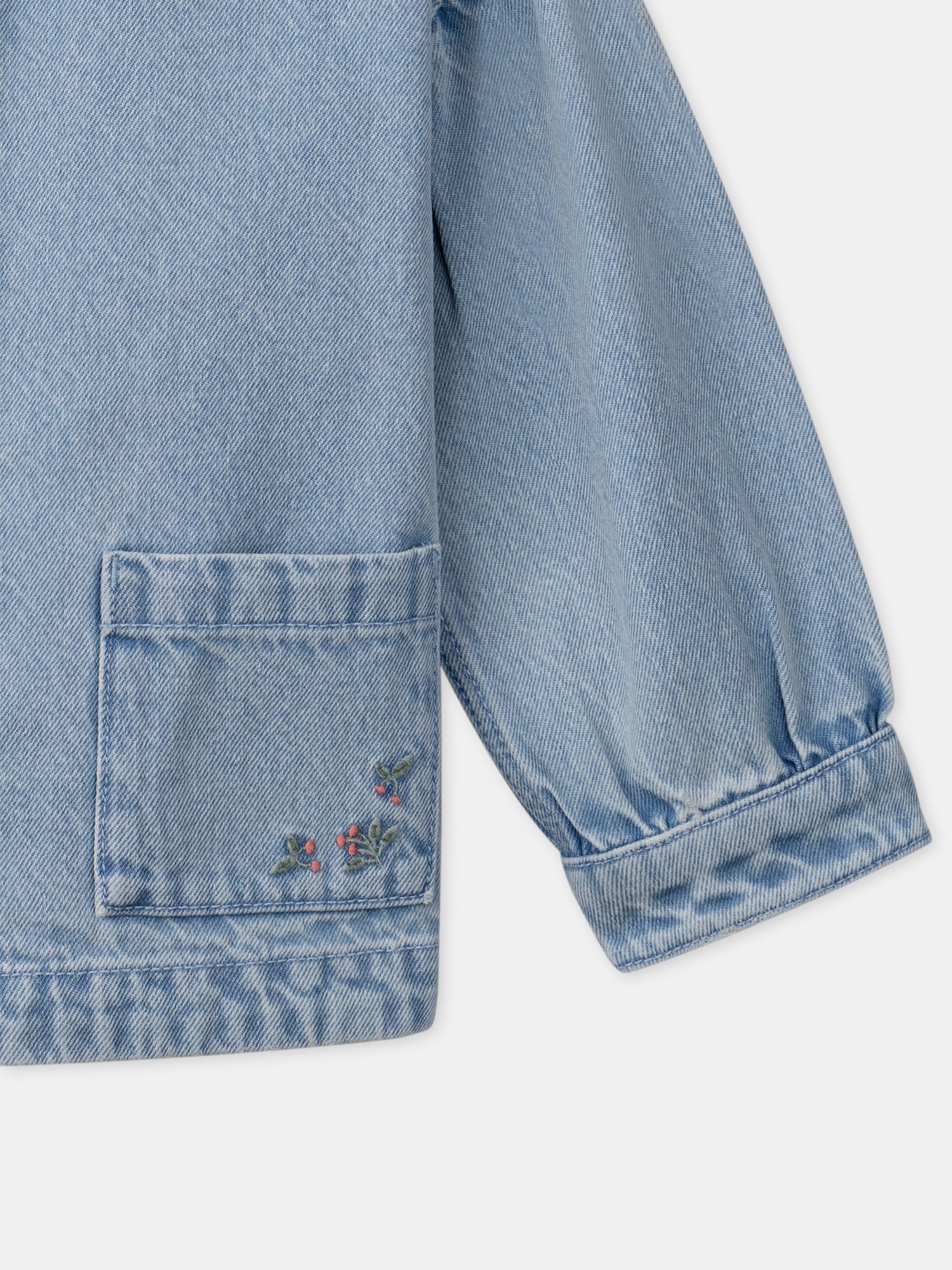 Veste en jean brodée « M » dans le dos – Image 4