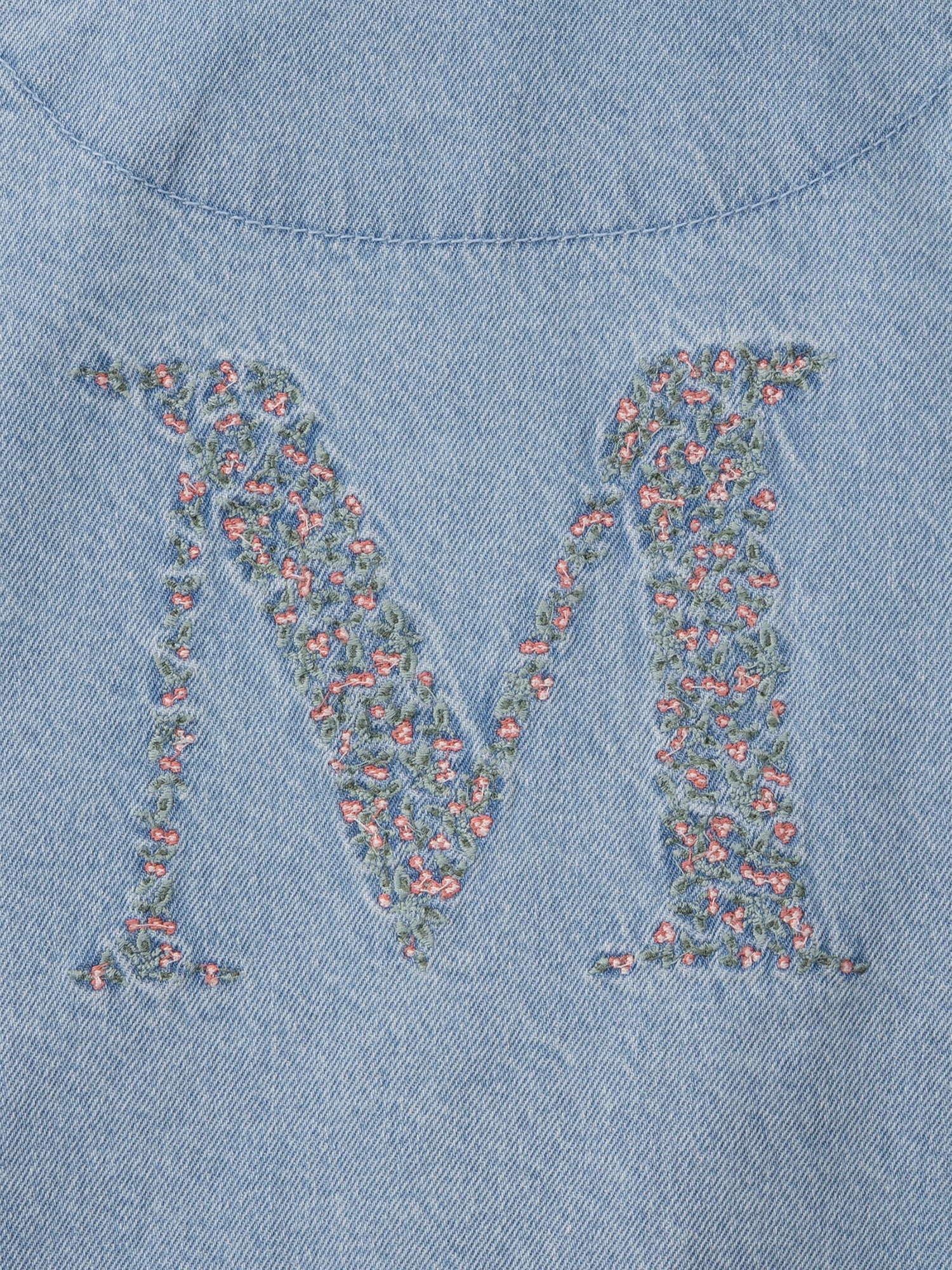 Veste en jean brodée « M » dans le dos – Image 5