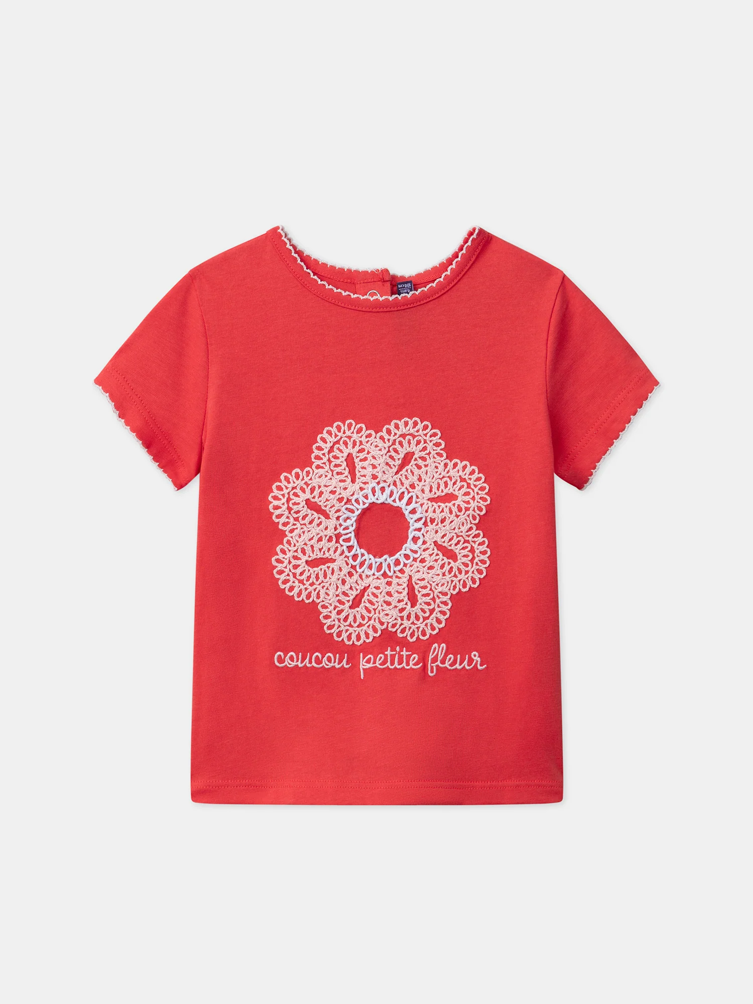 t-shirt fleur brodée – Image 2