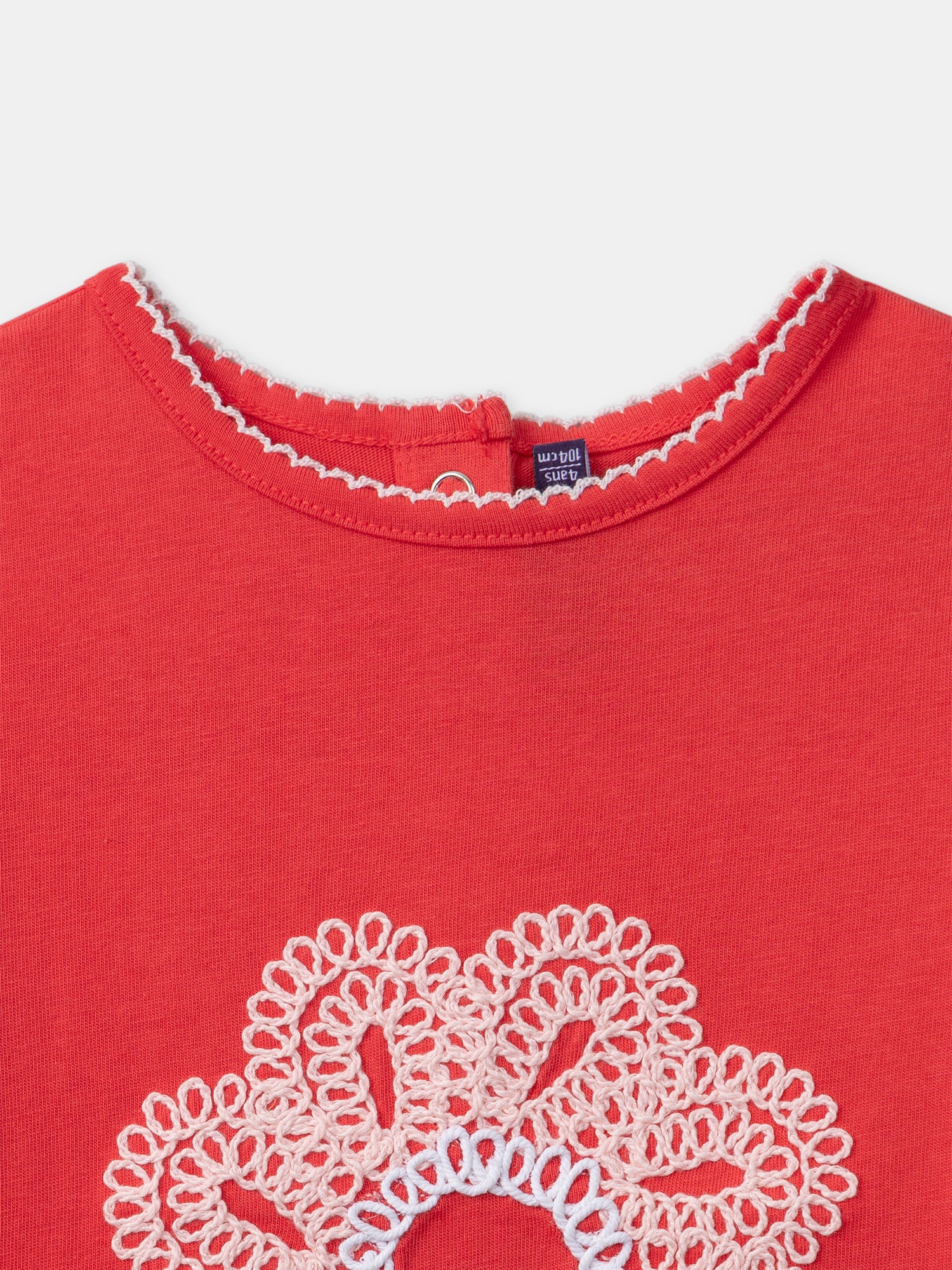 t-shirt fleur brodée – Image 3