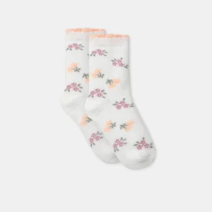 Chaussettes bouclette fleur