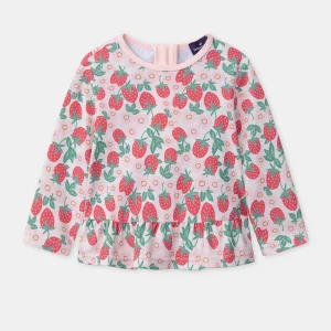 T-shirt de bain UPF 50+ imprimé fraise