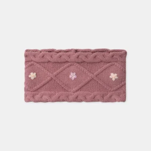 Bandeau mauve en maille