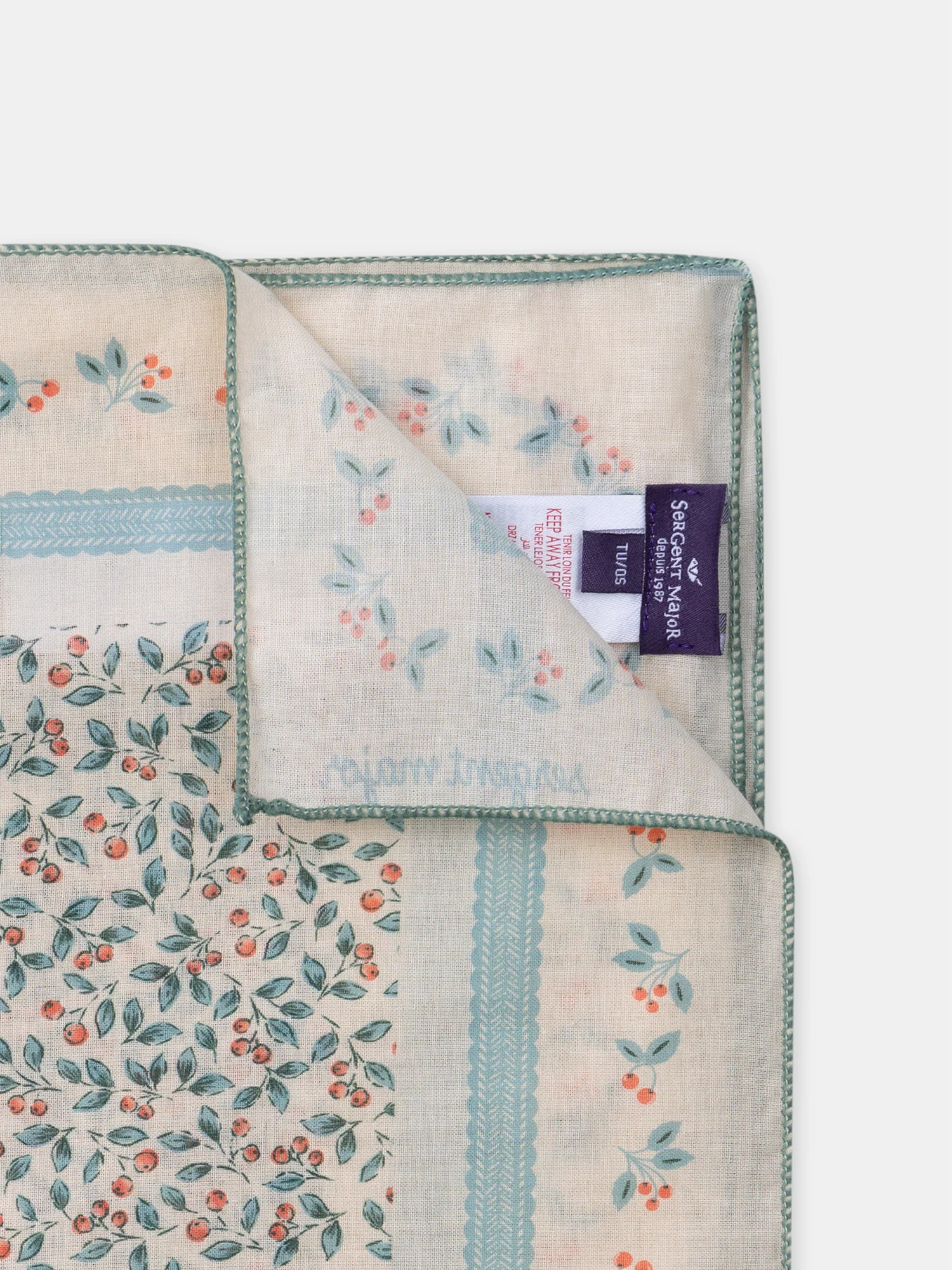 Foulard carré imprimé baies – Image 3