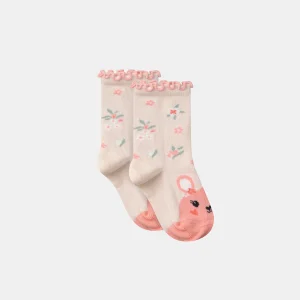 Chaussettes écrues jacquard souris
