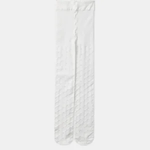 Collants microfibre écru à coeur