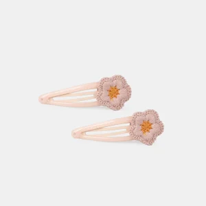 Barrettes fleurs en crochet