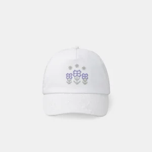 Casquette broderie fleur
