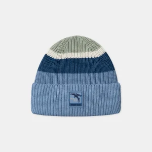 Bonnet rayé en maille