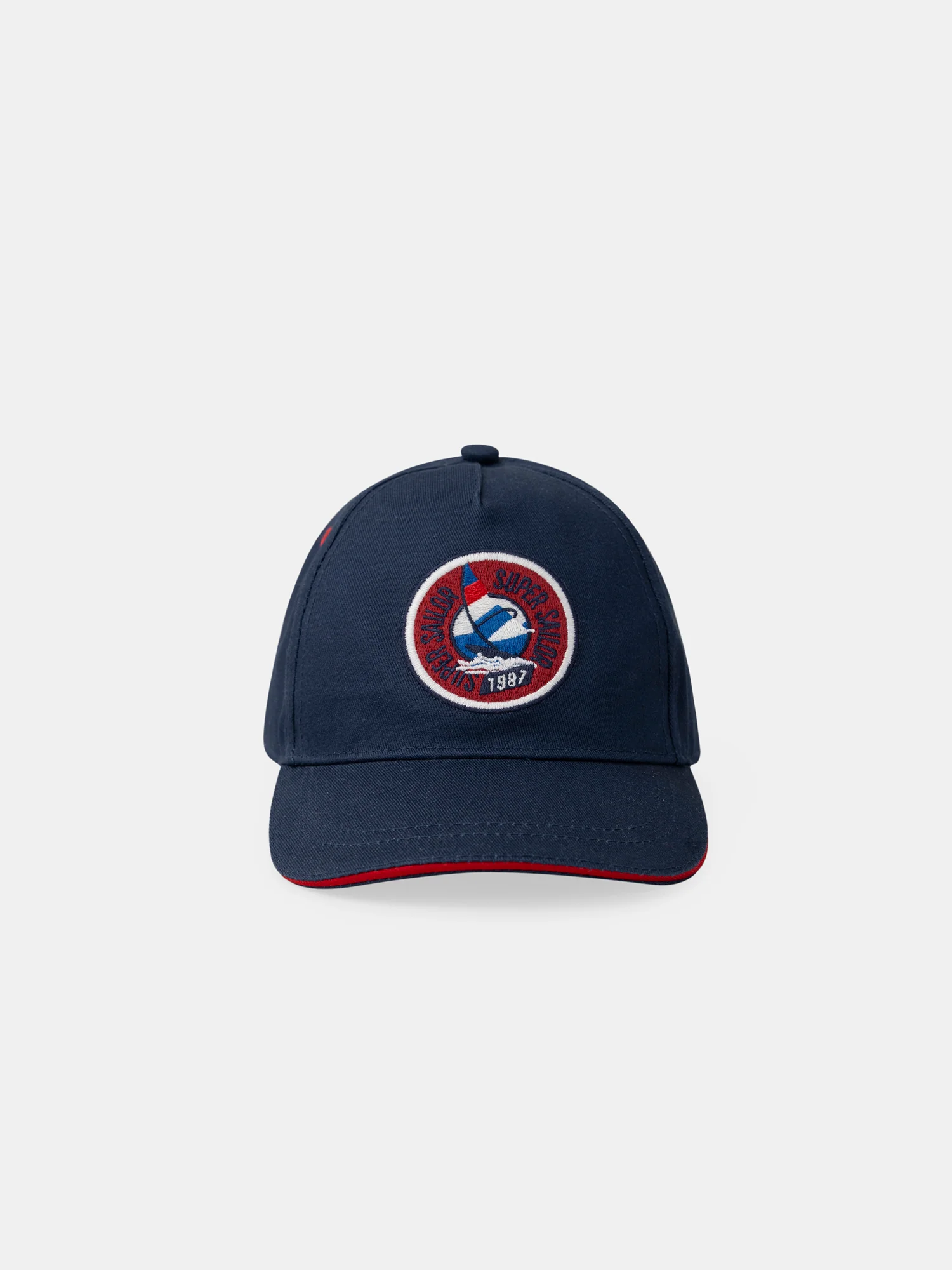 Casquette marine avec broderie voile – Image 2