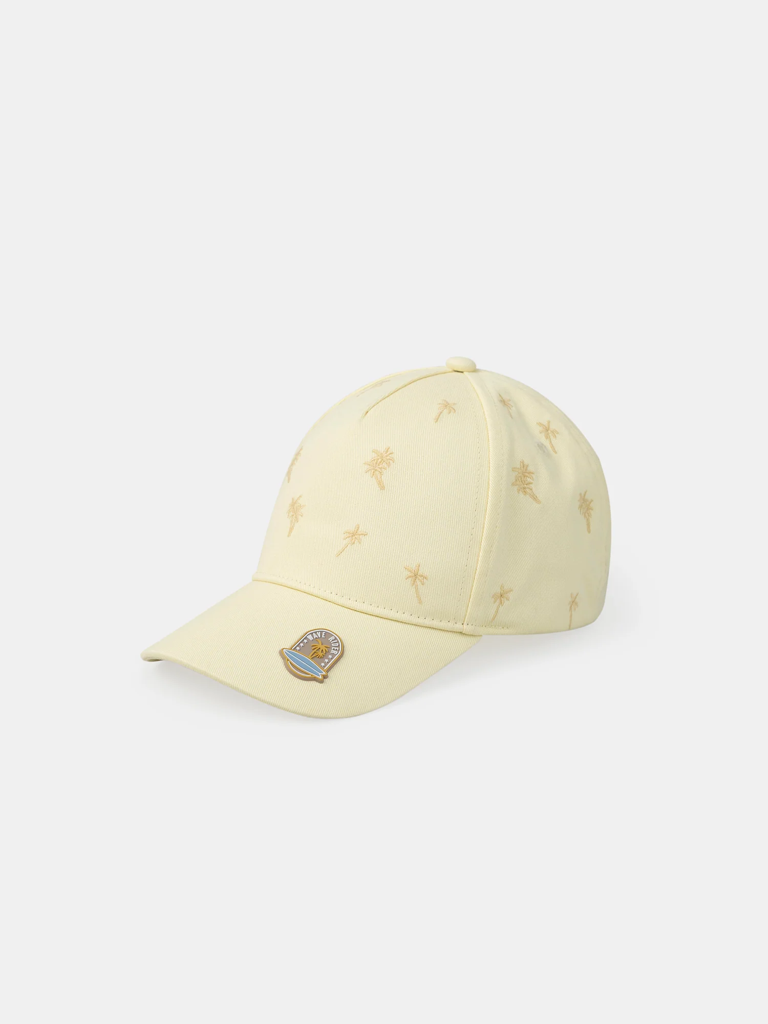 Casquette jaune brodée palmiers – Image 4