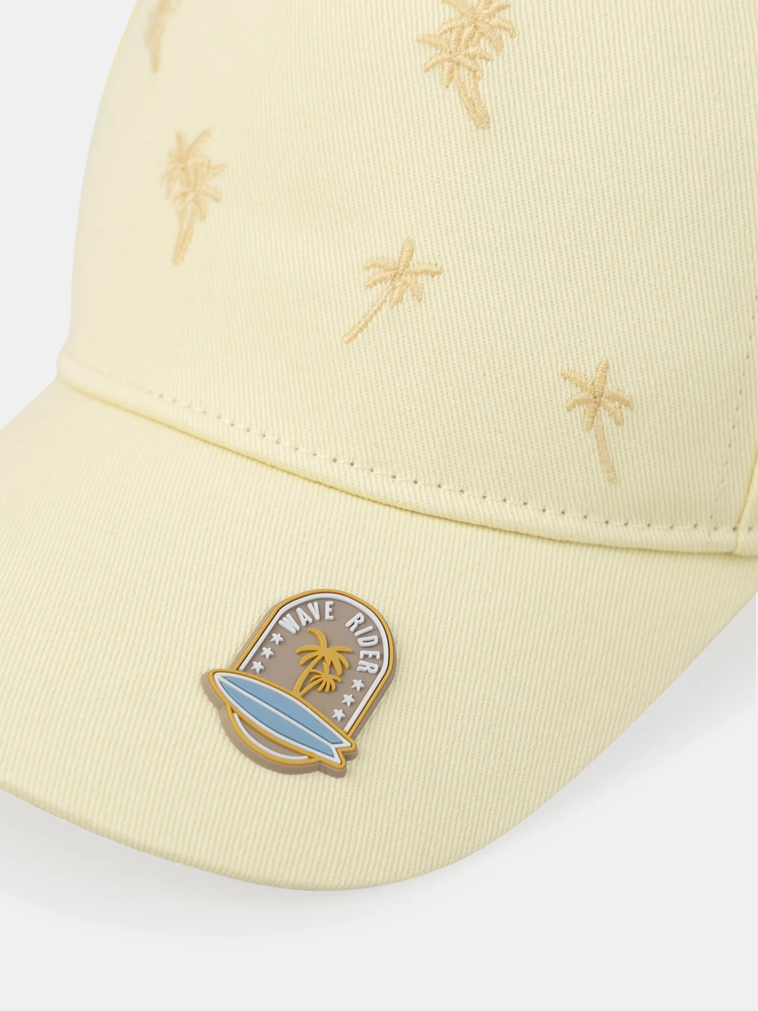 Casquette jaune brodée palmiers – Image 5