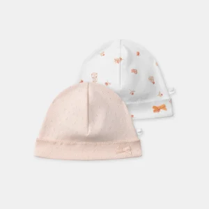 Lot de 2 bonnets de naissance