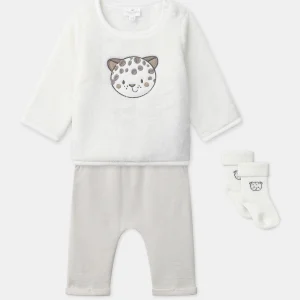 Ensemble Ensemble sweat blanc + pantalon + chaussettes Naissance Mixte