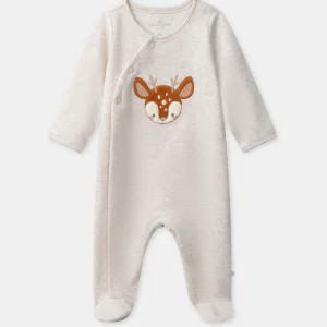 Dors-bien en velours beige chiné