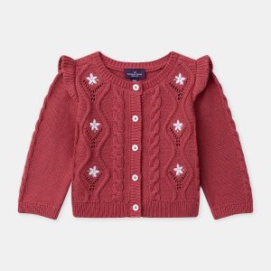 Cardigan rose Bébé Fille