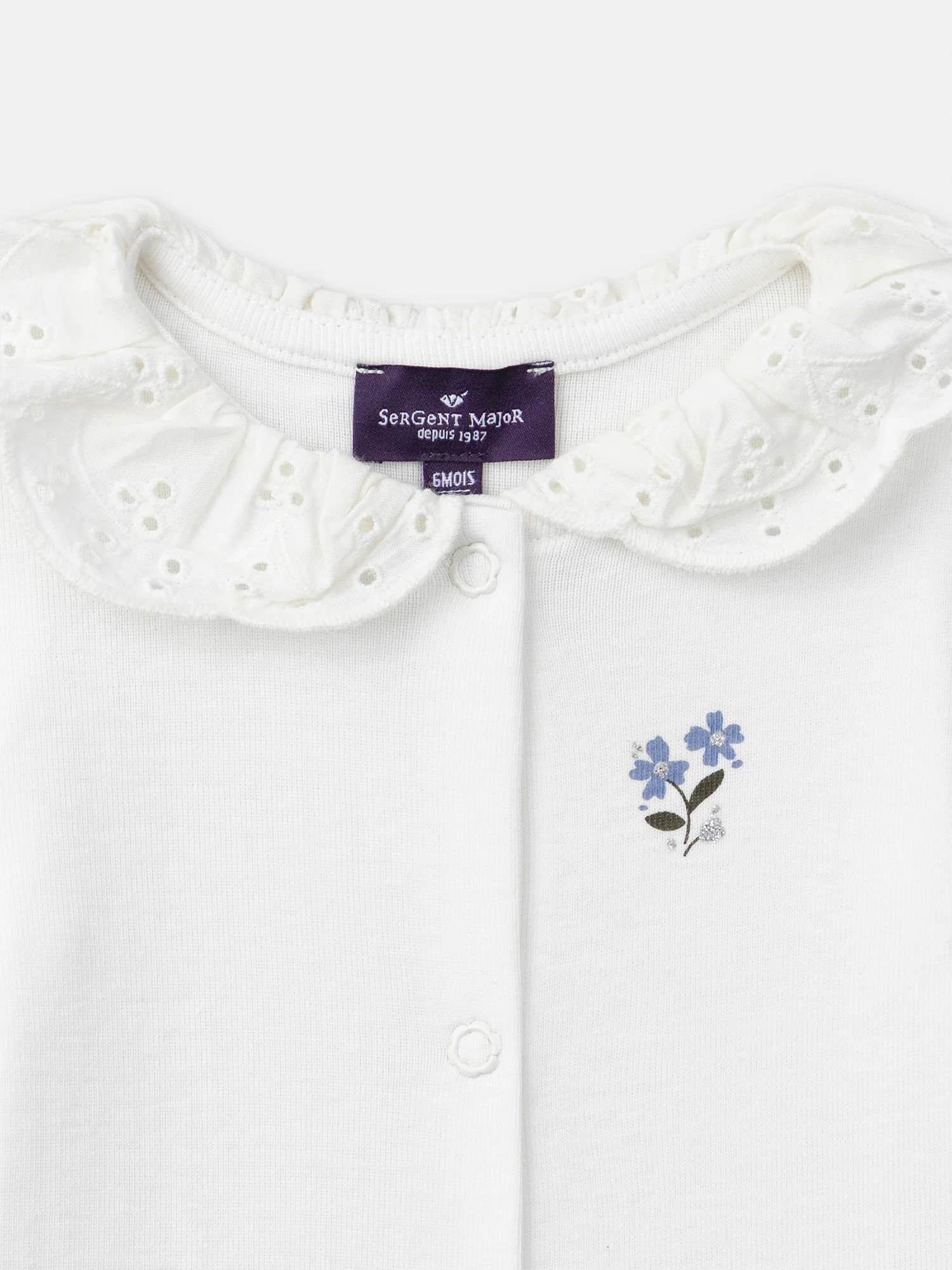 Body blanc à manches longues Bébé Fille – Image 5