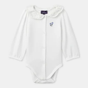 Body blanc à manches longues Bébé Fille