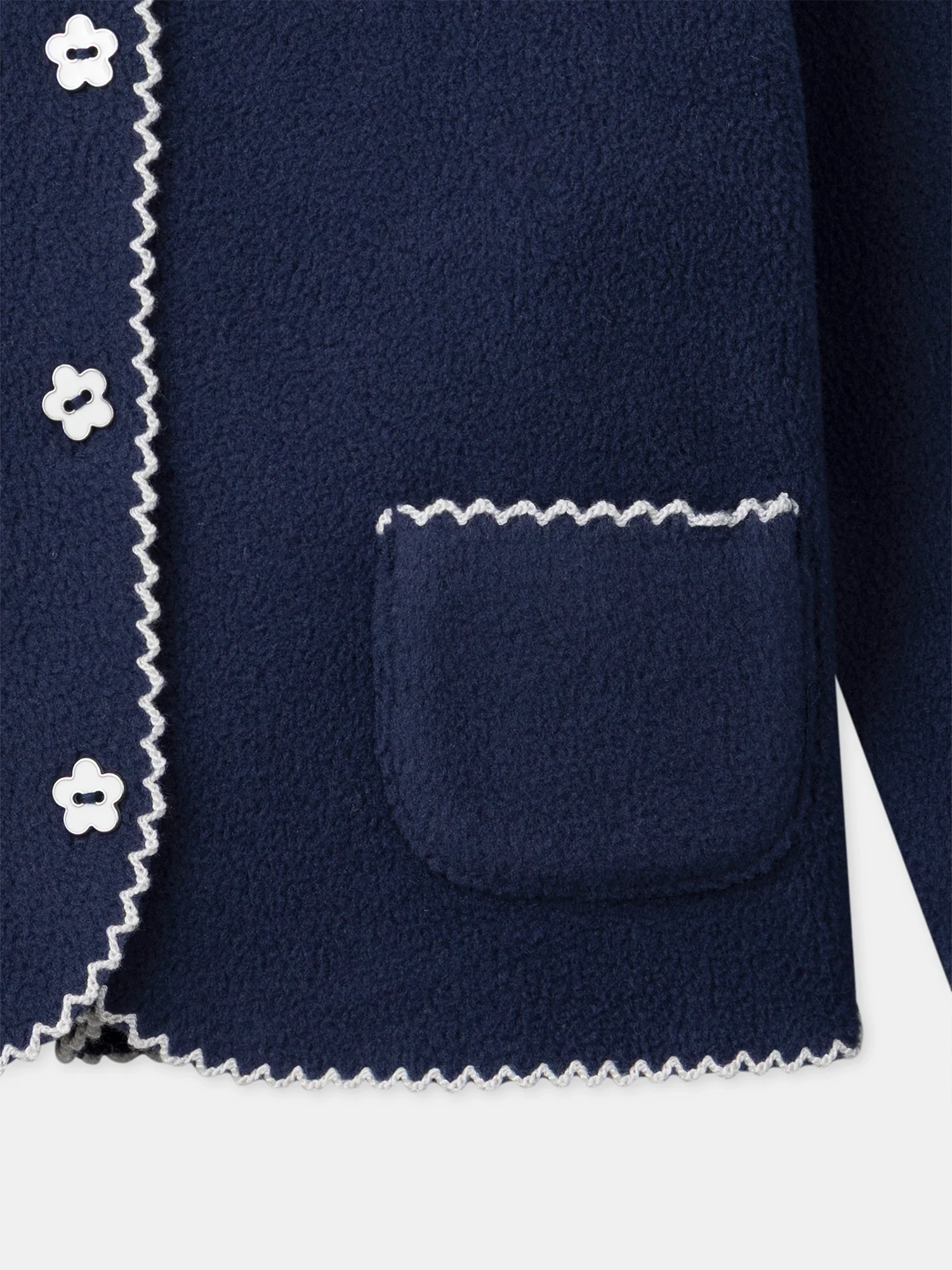 Cardigan bleu foncé à col claudine Bébé Fille – Image 8