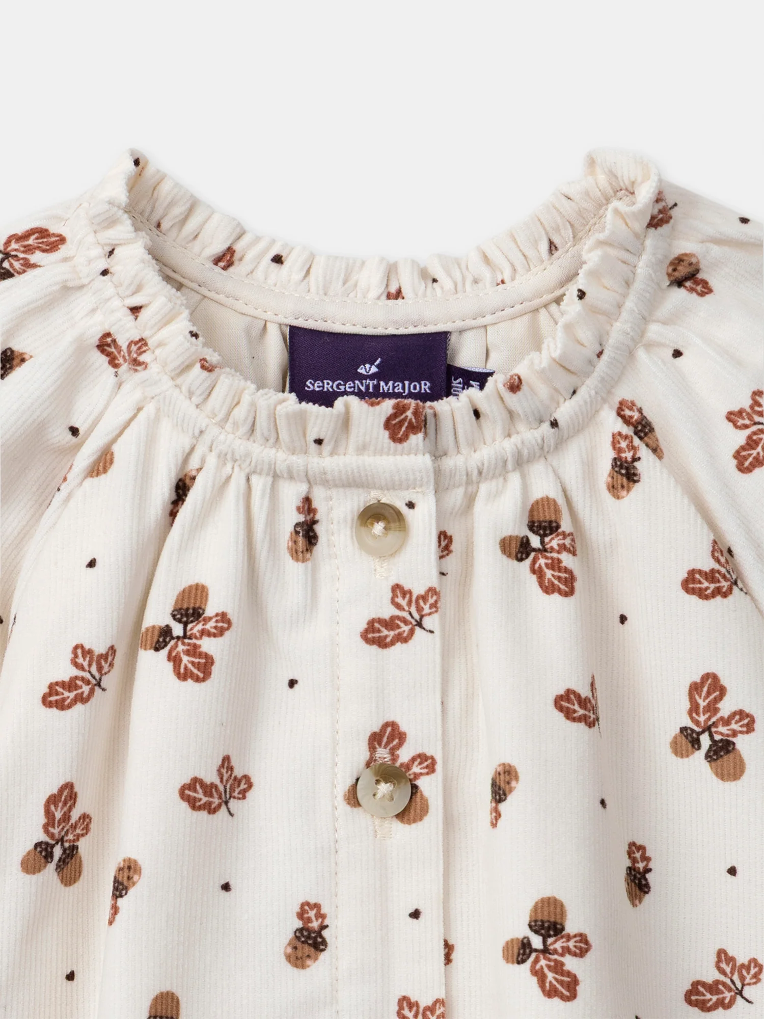 Blouse écru en velours imprimé glands Bébé Fille – Image 3