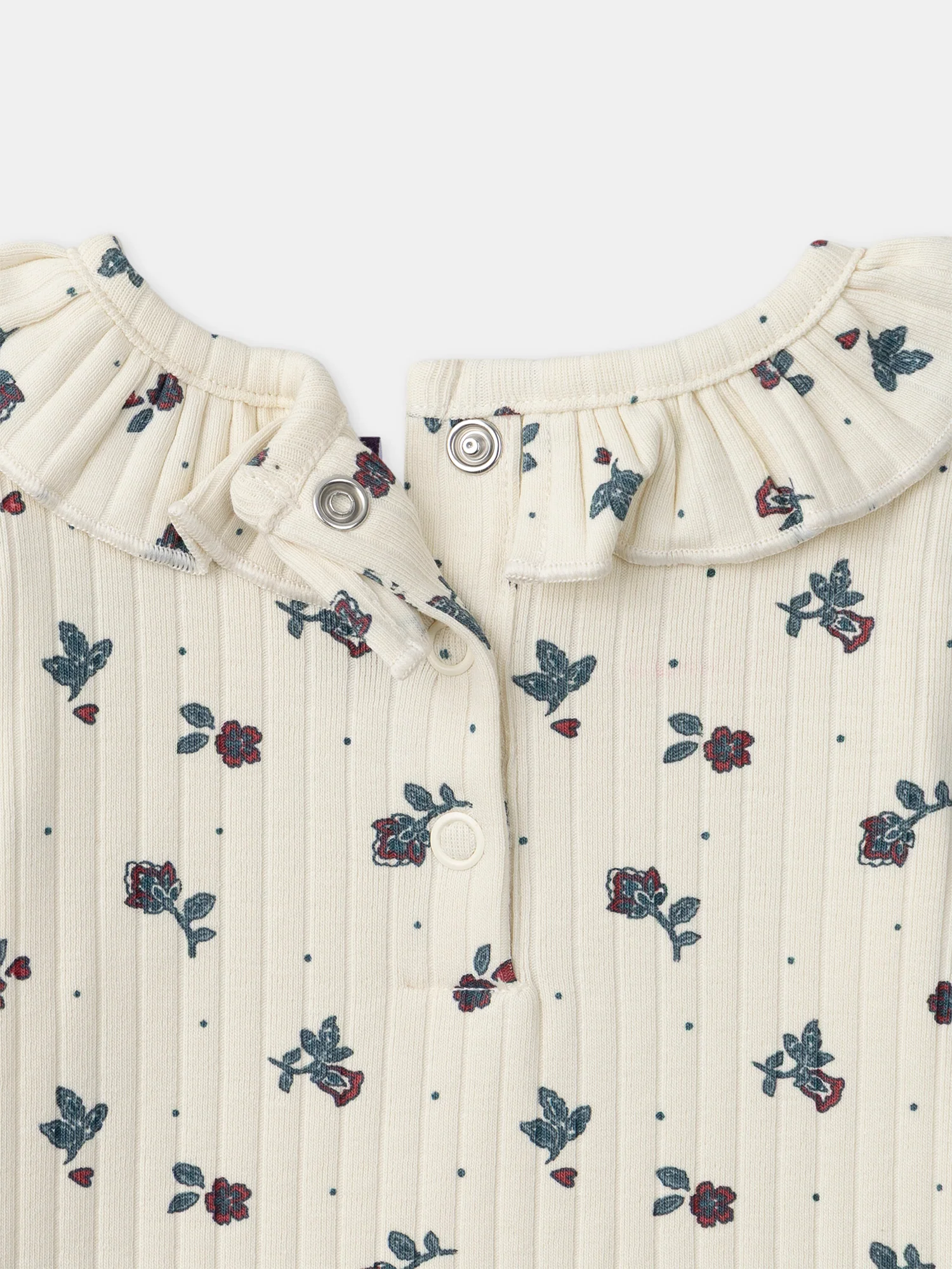 Body écru imprimé fleuri Bébé Fille – Image 4
