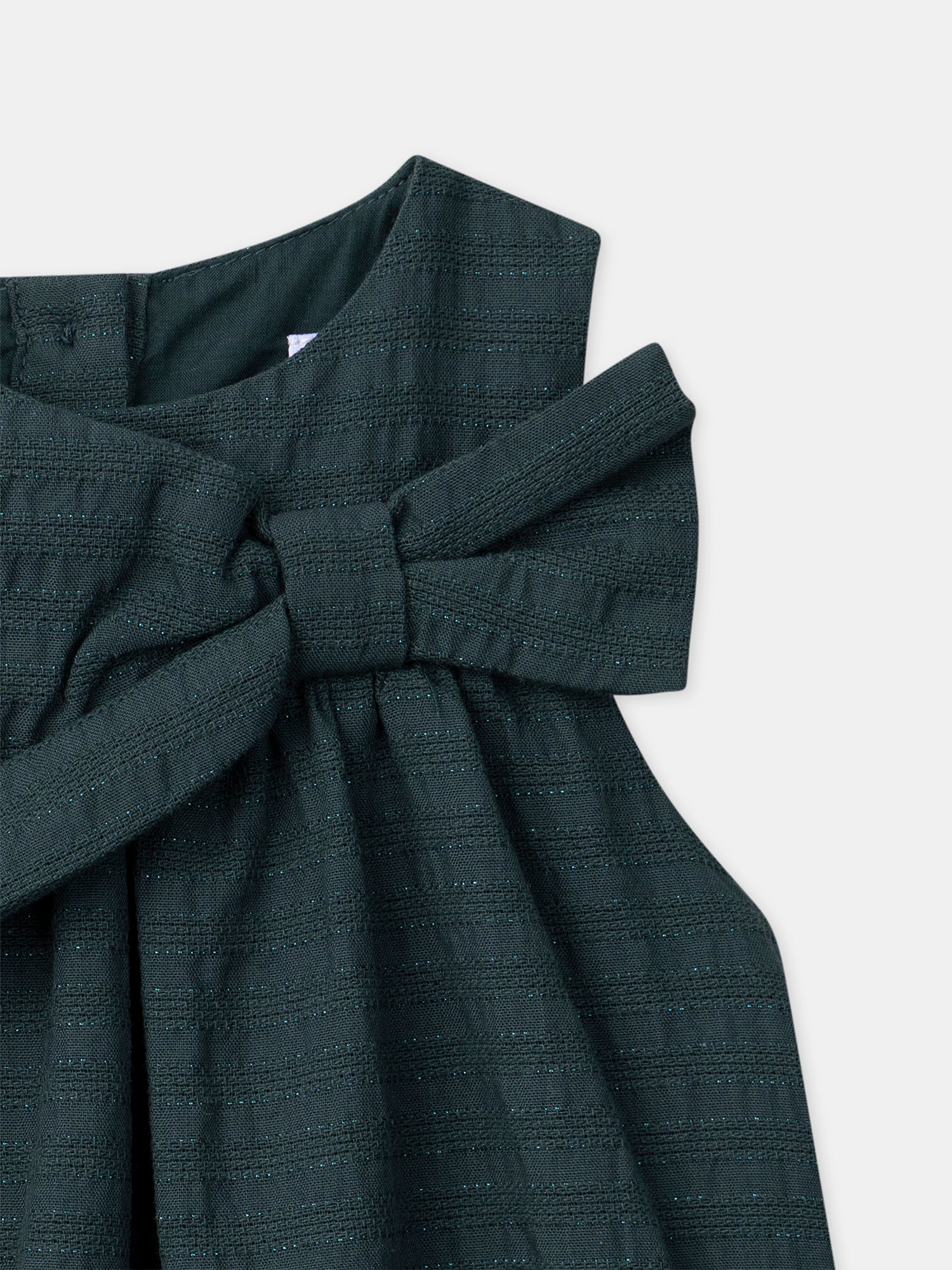 Robe Noël verte à nœud Bébé Fille – Image 3