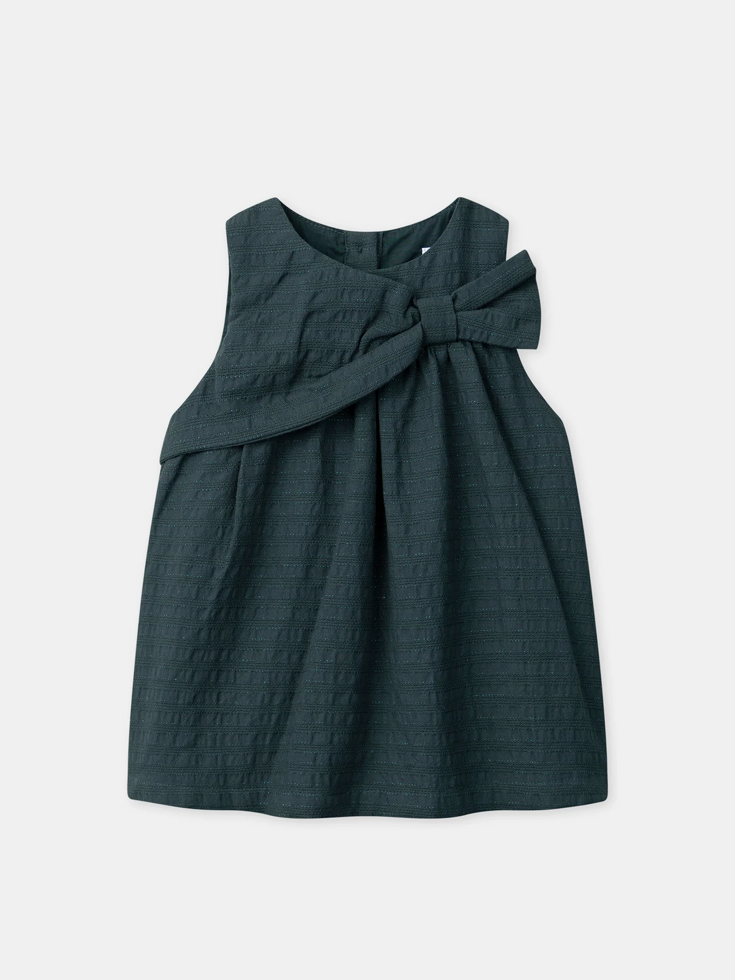 Robe Noël verte à nœud Bébé Fille