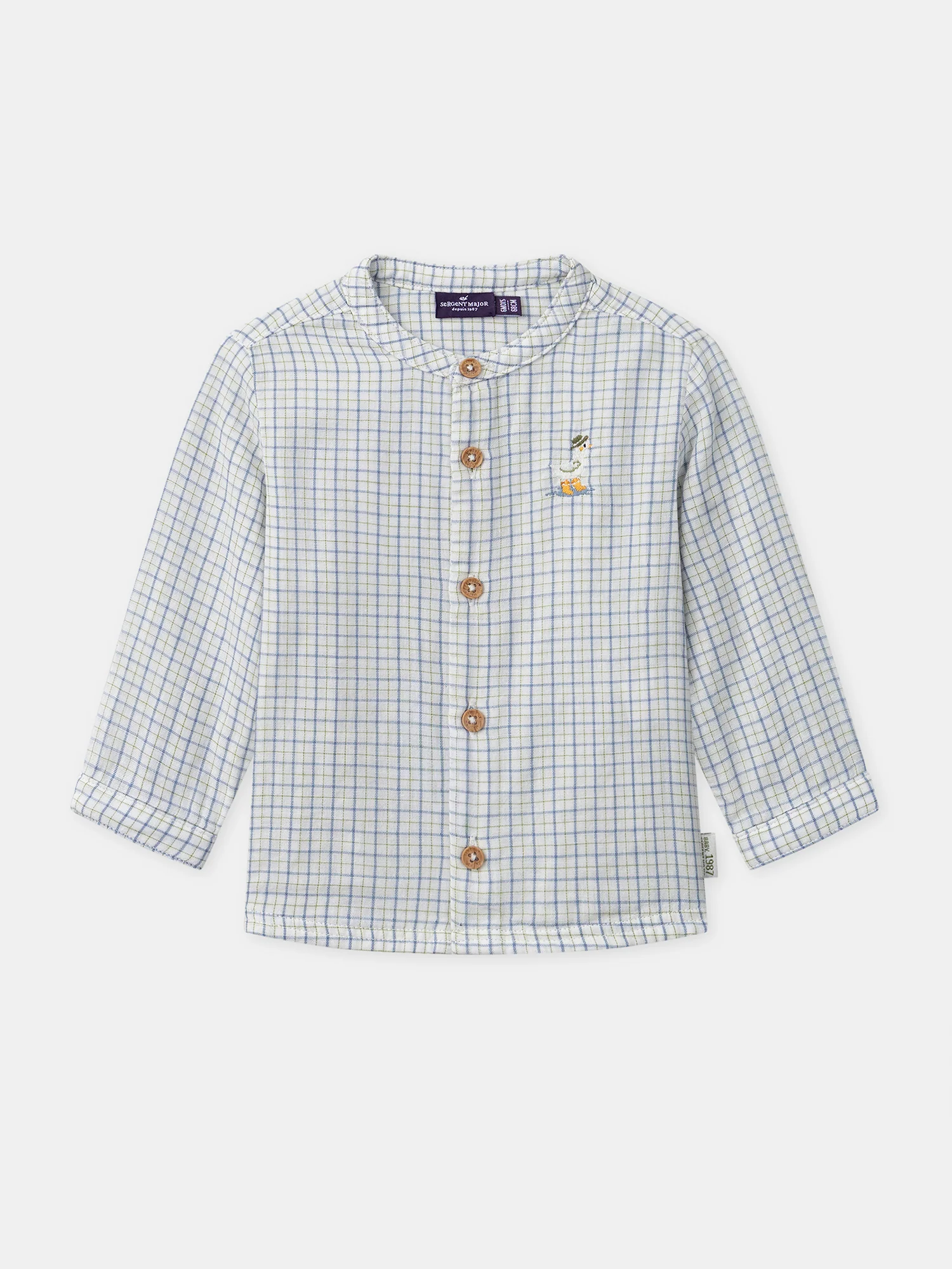 Chemise à carreaux et broderie oie Bébé Garçon – Image 2