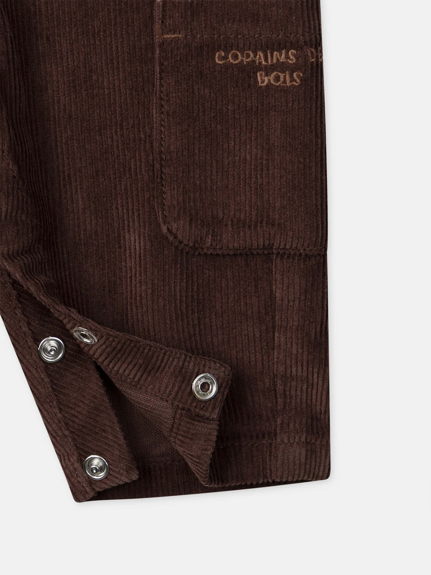 Salopette marron foncée en velours Bébé Garçon – Image 5