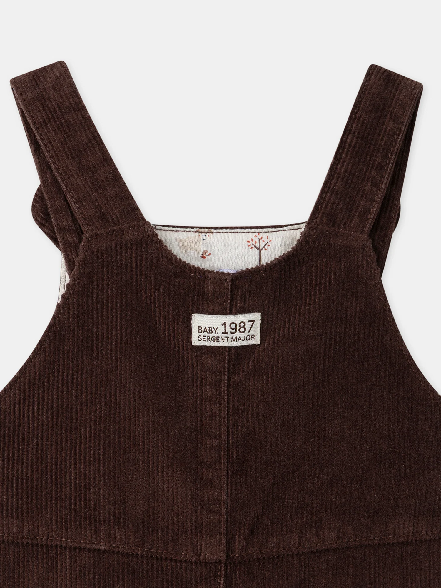Salopette marron foncée en velours Bébé Garçon – Image 6