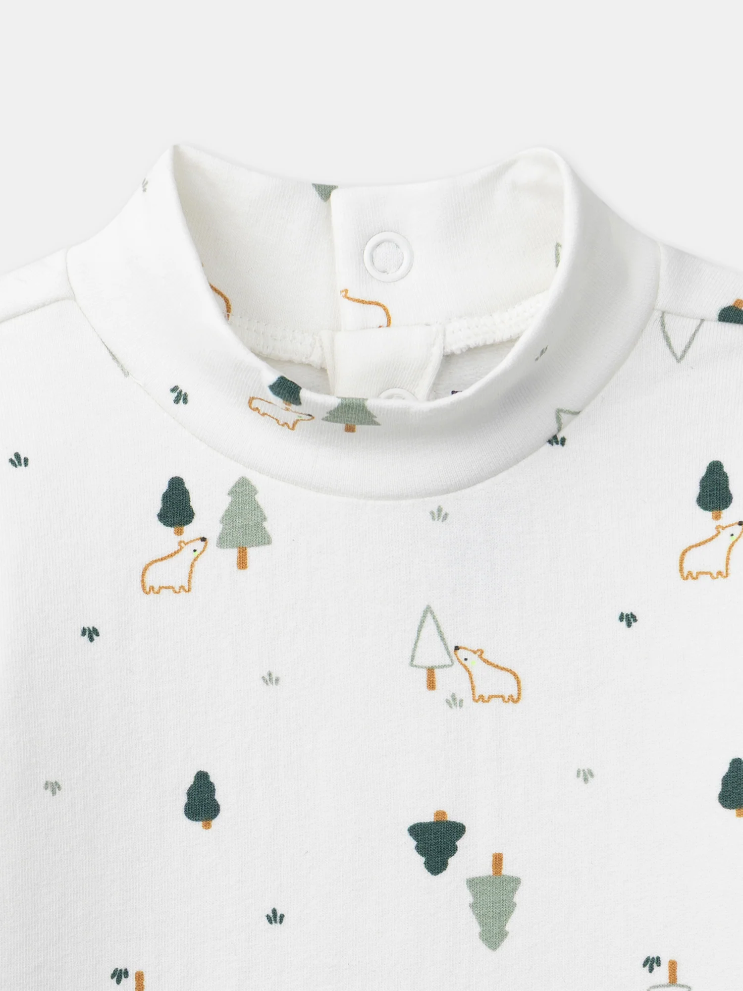Body blanc imprimé sapin et animaux à col Bébé Garçon – Image 6