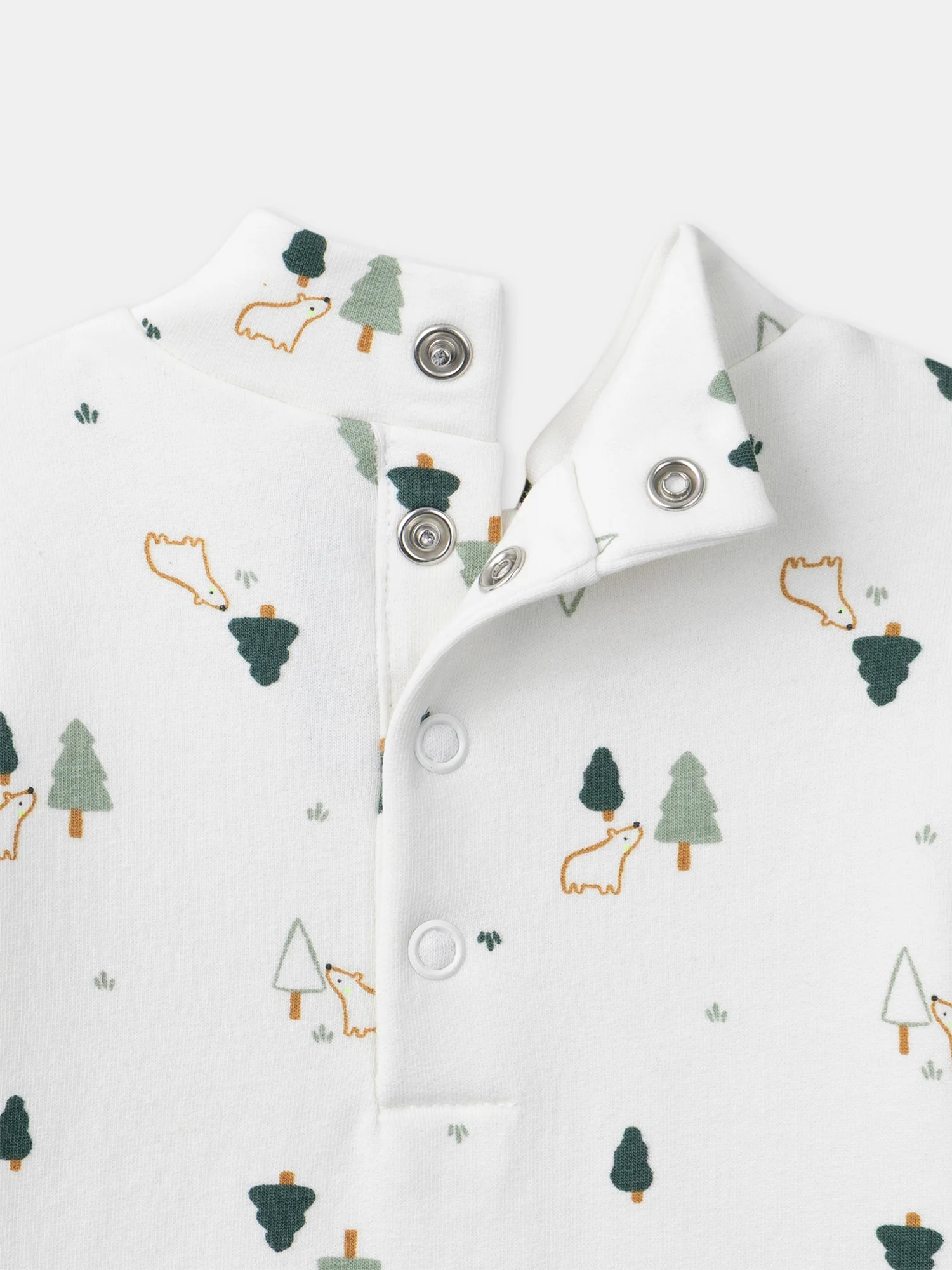 Body blanc imprimé sapin et animaux à col Bébé Garçon – Image 7