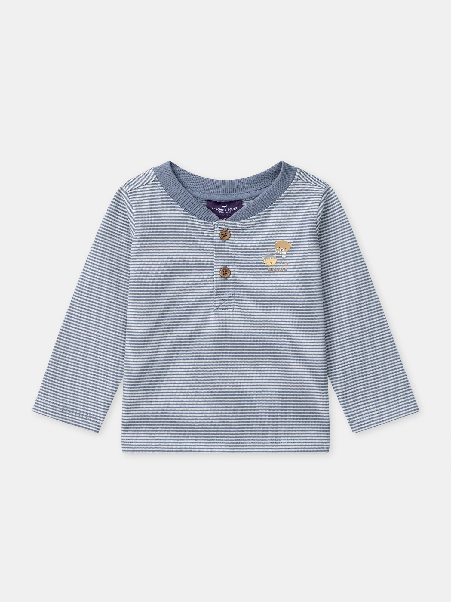 T-shirt à rayures et manches longues Bébé Garçon – Image 2