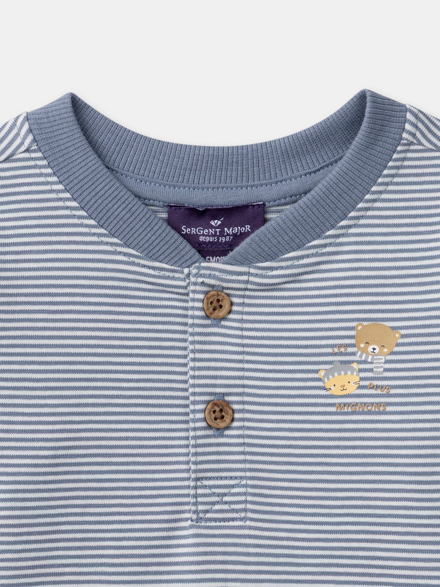 T-shirt à rayures et manches longues Bébé Garçon – Image 3