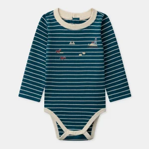 T-shirt écru imprimé animaux à manches longues Bébé Garçon