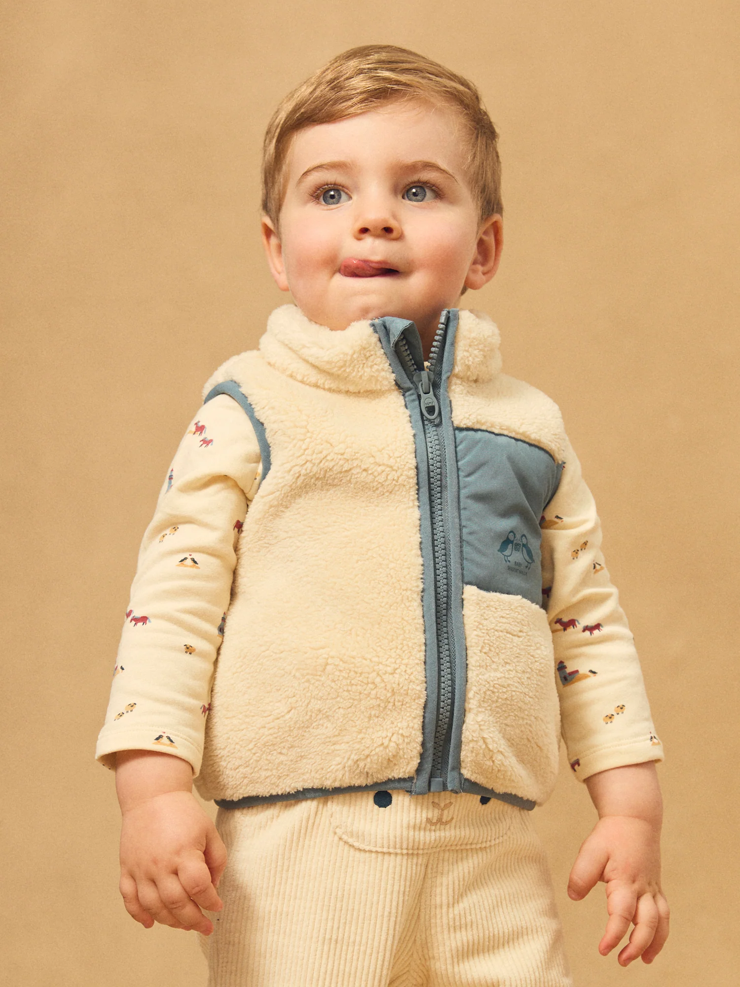 Veste sans manches écrue Bébé Garçon – Image 3