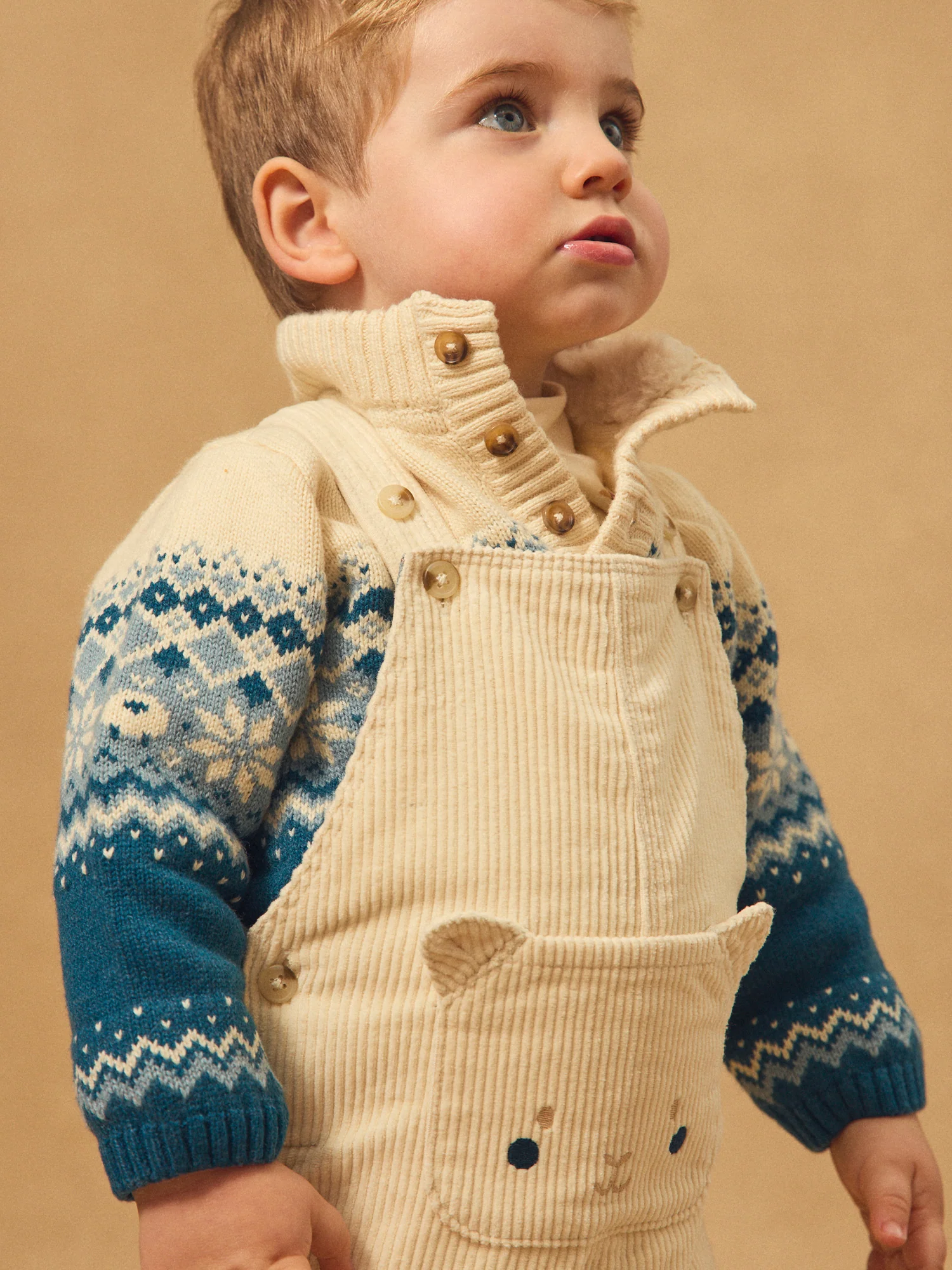 Salopette écrue en velours Bébé Garçon – Image 4