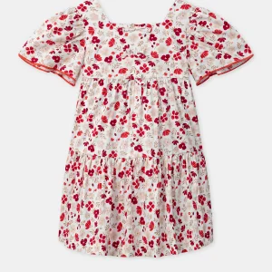 Robe imprimé fleuri à manches volantes Fille