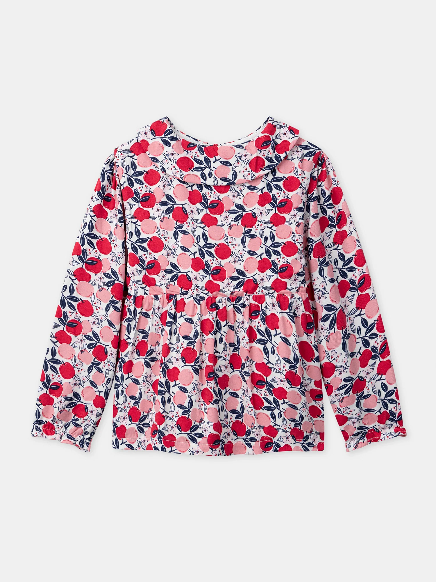 Blouse imprimé pommes à col claudine Fille – Image 7