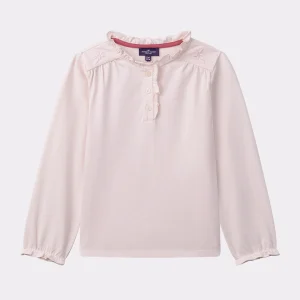 T-shirt rose à manches longues Fille