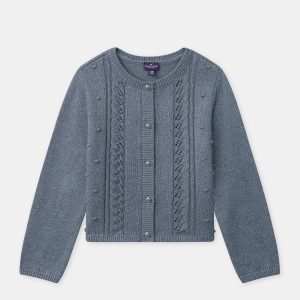 Cardigan bleu grisé Fille