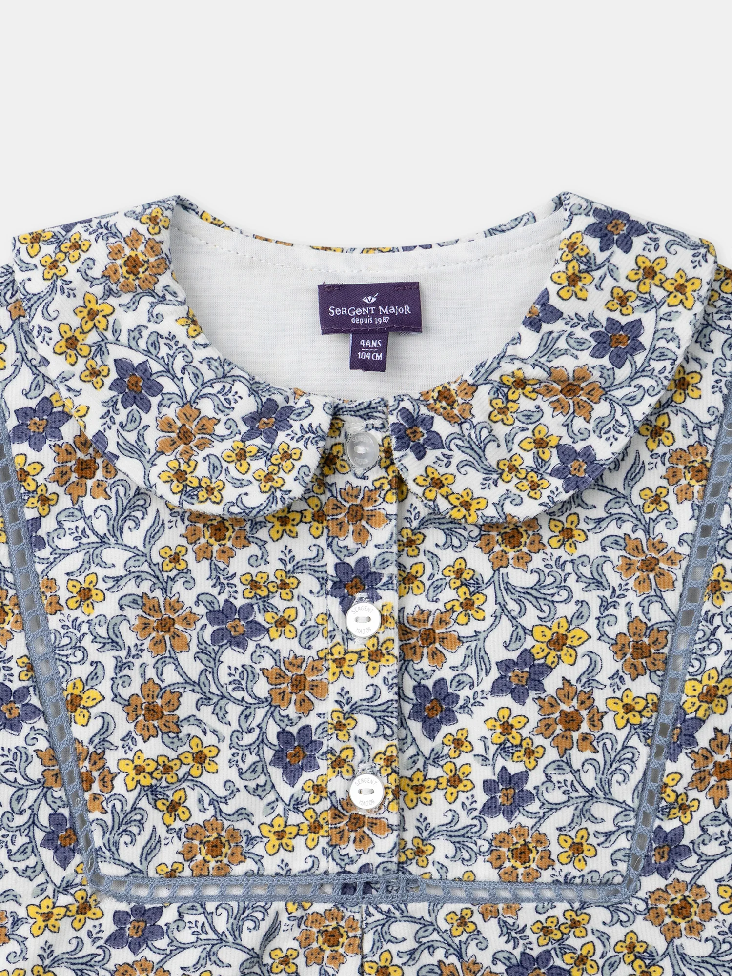Blouse à col claudine imprimé fleuri Fille – Image 6