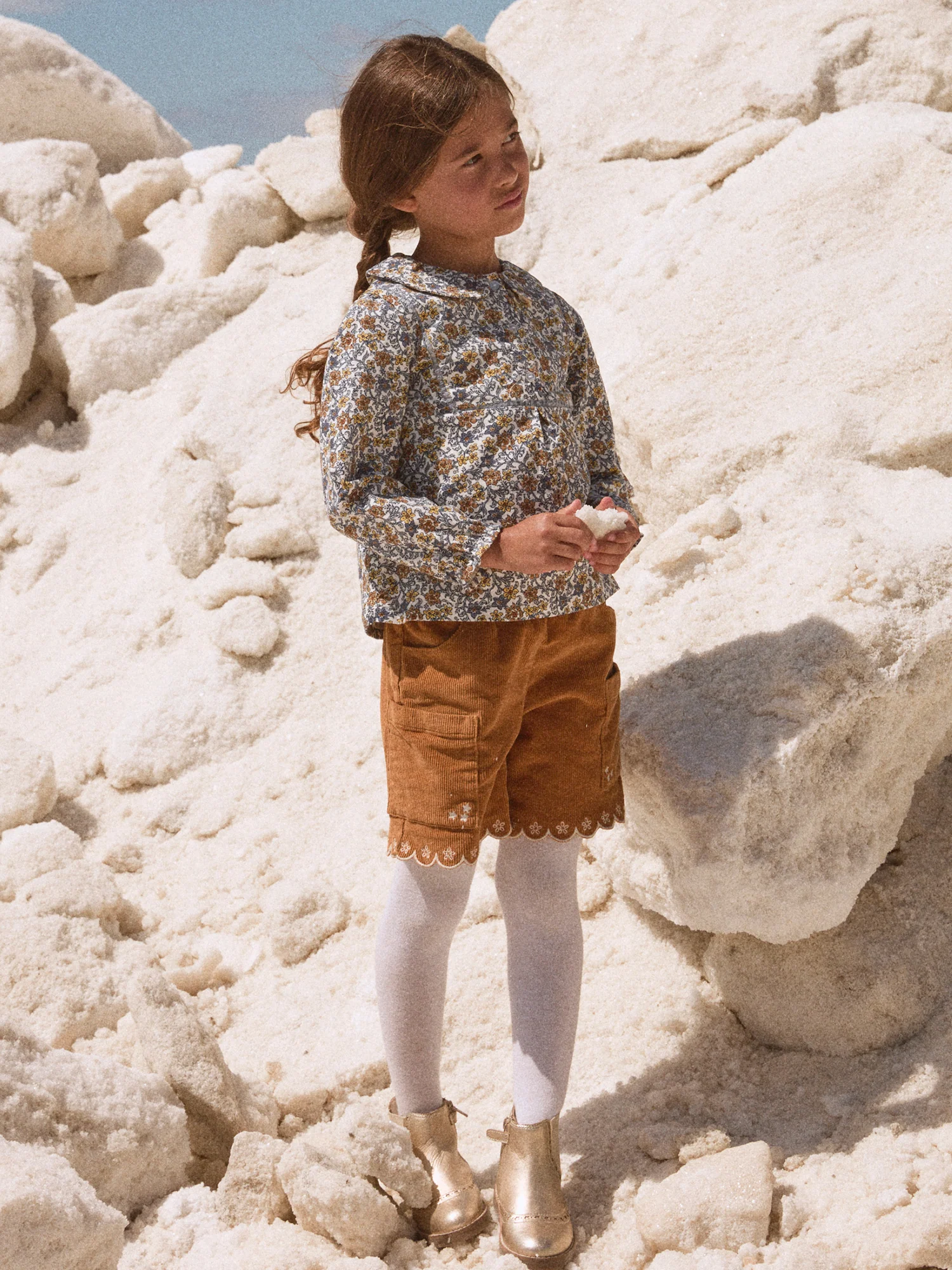 Blouse à col claudine imprimé fleuri Fille – Image 5