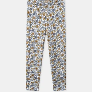 Legging fourré imprimé fleuri Fille