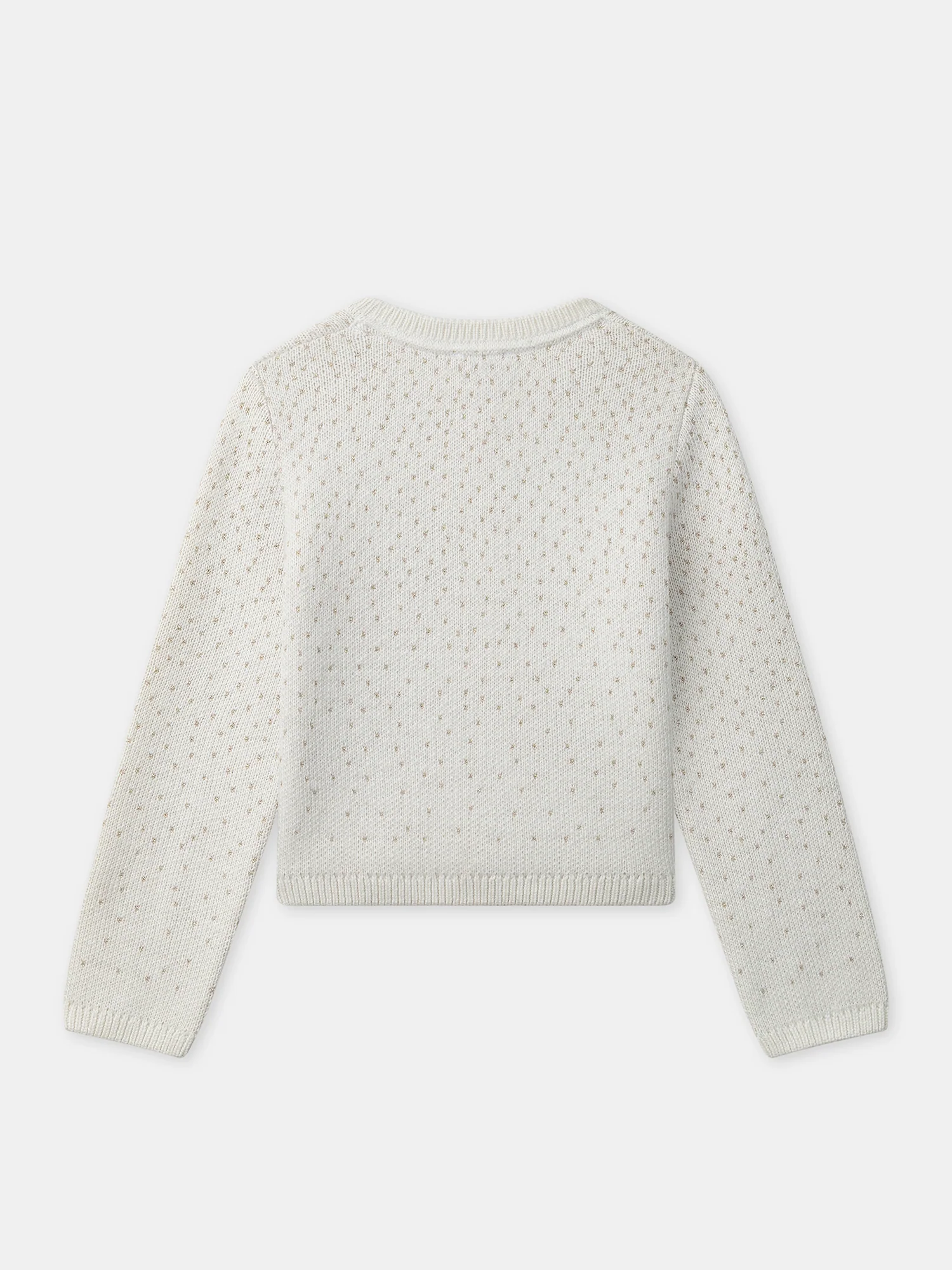 Cardigan Noël écru à broderies dorées Fille – Image 7