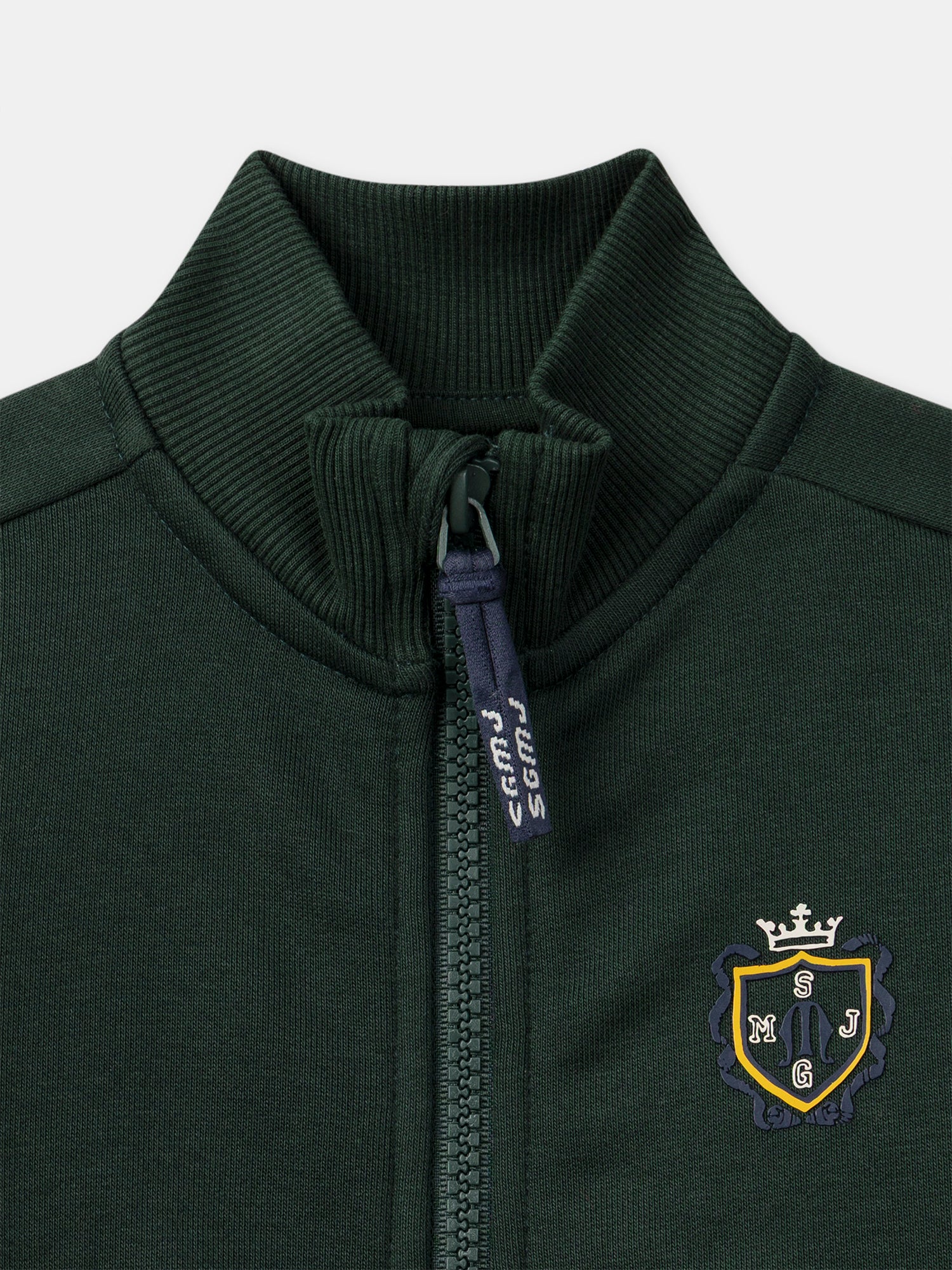 Sweat zippé vert foncé Garçon – Image 6