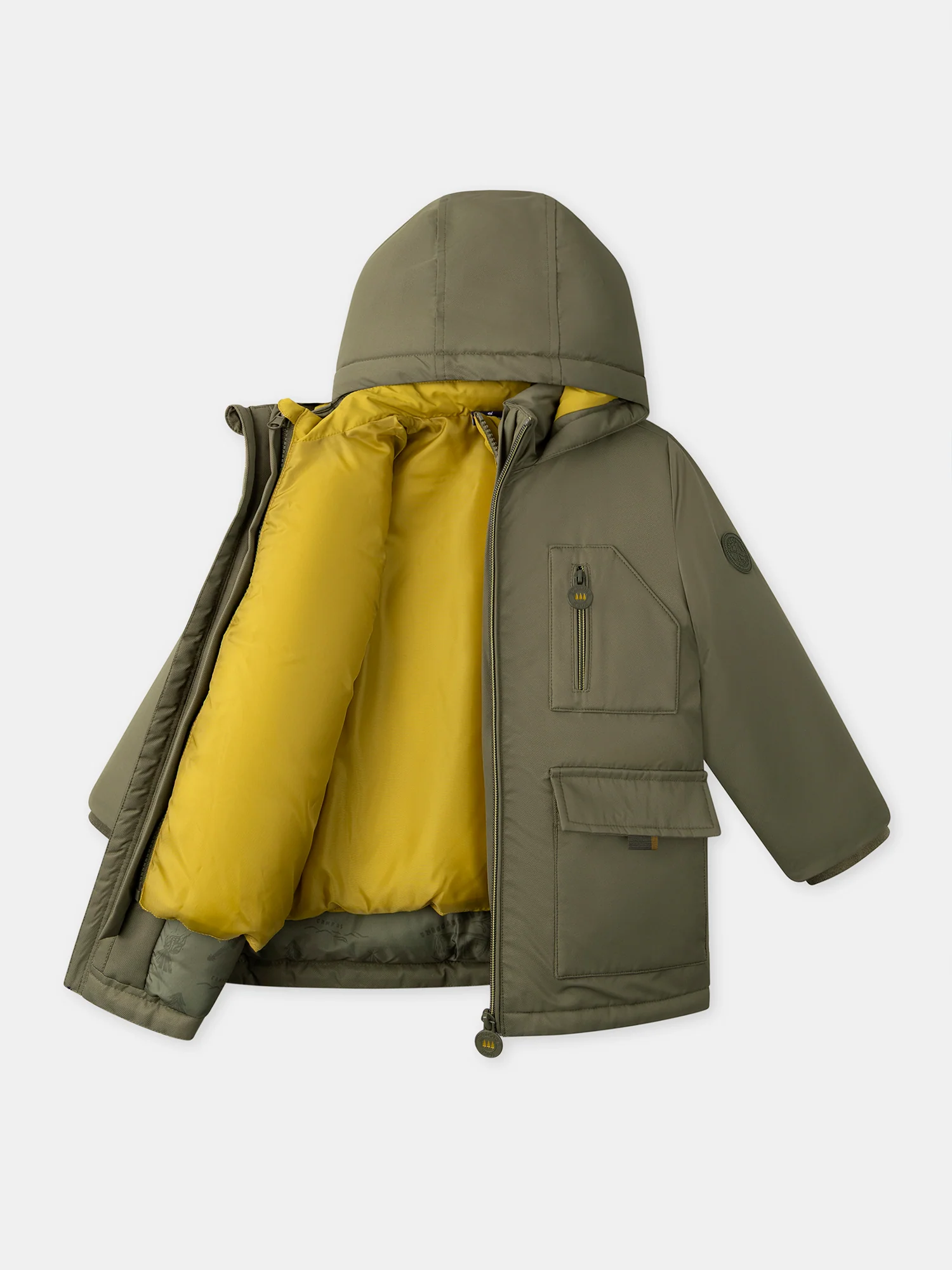 Parka 3 en 1 vert kaki Garçon – Image 9
