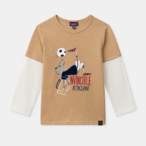 Tee Shirt Manches Longues Beige